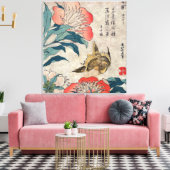 Toile Peony et Canary, Katsushika Hokusai (Insitu(Salon))