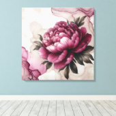 Toile Peony rose Abstrait (Insitu (Plancher de Bois))