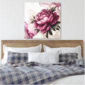 Toile Peony rose Abstrait (Insitu(Chambre))