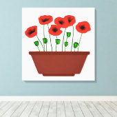 Toile Pépites rouges dans un planteur en terre cuite (Insitu (Plancher de Bois))