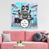 Toile *~ Percussionniste Cool Cat DRUMMER AP91 Personnal (Insitu(Salon))