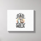 Toile père et fils avec le lait paresseux design graphiq (Recto)