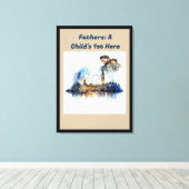 Toile Père : Le 1er héros d'un enfant (Insitu (Plancher de Bois))