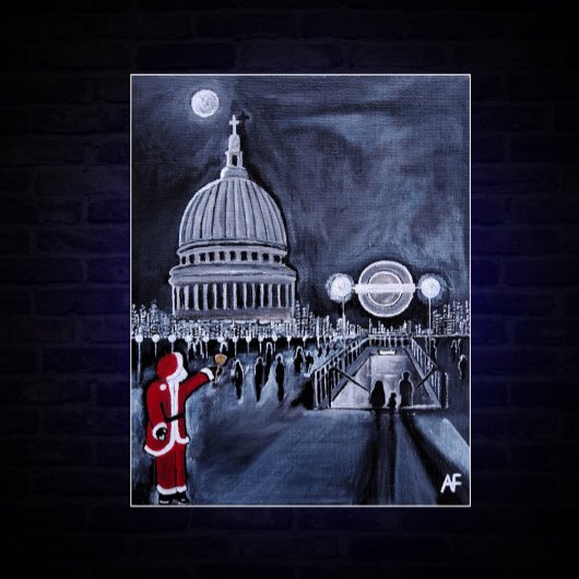 Toile Père Noël à Londres Tableau d'Alfred Fox