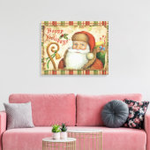 Toile Père Noël avec cadeaux (Insitu(Salon))