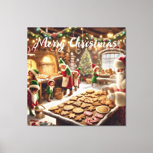 Toile Père Noël Bake Shop (Recto)