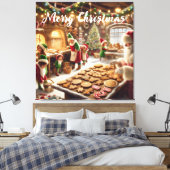 Toile Père Noël Bake Shop (Insitu(Chambre))