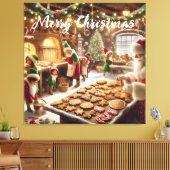 Toile Père Noël Bake Shop (Insitu(Salon))