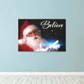 Toile Père Noël Believe #3 Christmas Art (Insitu (Plancher de Bois))