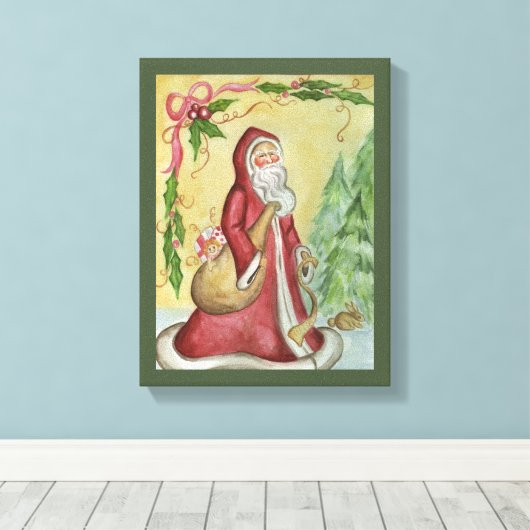 Toile Père Noël Canvas Art Imprimer (Insitu (Plancher de Bois))