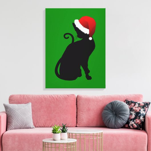 Toile Père Noël Cat (Insitu(Salon))