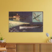 Toile Père Noël Catalina Island, CA Casino, Flying Fish (Insitu(Salon))