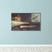 Toile Père Noël Catalina Island, CA Casino, Flying Fish (Insitu (Plancher de Bois))