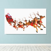 Toile Père Noël Dans L'Art Du Mur De Drapeau (Insitu (Plancher de Bois))