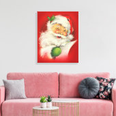 Toile Père Noël de Noël vintage (Insitu(Salon))