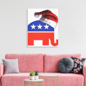 Toile Père Noël Eléphant Républicain (Insitu(Salon))
