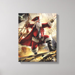 Toile Père Noël est un Pirate