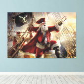Toile Père Noël est un Pirate (Insitu (Plancher de Bois))