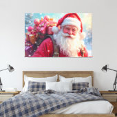 Toile Père Noël et Cadeaux (Insitu(Chambre))