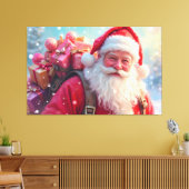 Toile Père Noël et Cadeaux (Insitu(Salon))