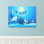 Toile Père Noël et Sleigh (Insitu (Plancher de Bois))