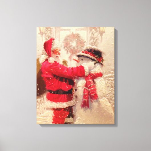 Toile Père Noël et Snowman (Recto)