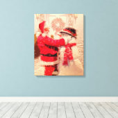 Toile Père Noël et Snowman (Insitu (Plancher de Bois))