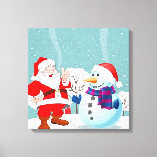 Toile Père Noël et Snowman (Recto)