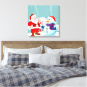 Toile Père Noël et Snowman (Insitu(Chambre))