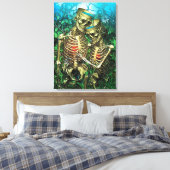 Toile Père Noël Muerte Tarot - Deux tasses (Insitu(Chambre))