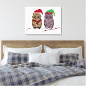 Toile Père Noël Owl et Elf Owl (Insitu(Chambre))