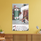 Toile Père Noël Regardez derrière l'écran (Insitu(Salon))