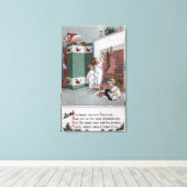 Toile Père Noël Regardez derrière l'écran (Insitu (Plancher de Bois))