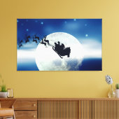 Toile Père Noël Silhouette Sur Le Mur De La Lune (Insitu(Salon))