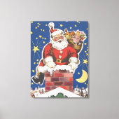 Toile Père Noël vintage, Cette Nuit Avant Noël (Recto)