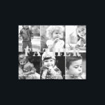 Toile Père Nous Vous Aimons Six Photo<br><div class="desc">PèreNous Vous Aimons Six Photo Canvas. Papa peut être changé en amour. Customisez les noms et les photos. Peut supprimer la typographie.</div>