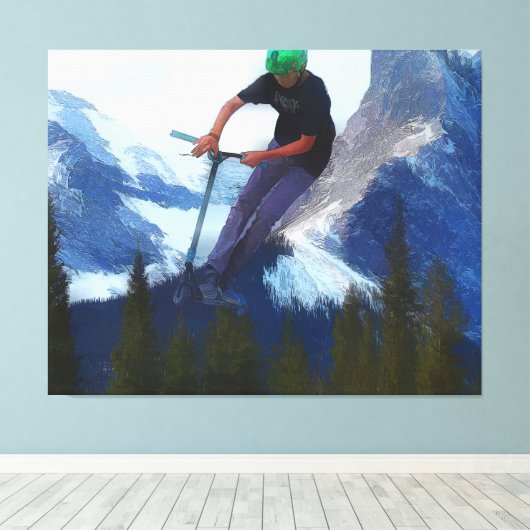 Toile Performance de pointe - Scooter Boy (Insitu (Plancher de Bois))