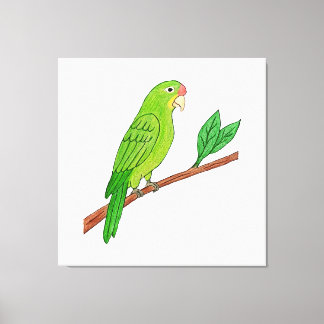 Toile Perico verde del trópico
