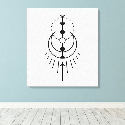 Toile période lunaire éclipse lunaire (Insitu (Plancher de Bois))