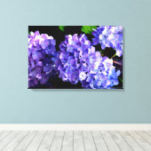 Toile Périwinkel hydrangeas violet bleu fleur floral (Insitu (Plancher de Bois))