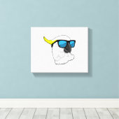 Toile Perroquet avec lunettes de soleil (Insitu (Plancher de Bois))