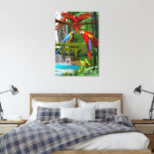 TOILE PERROQUETS AU PARADIS (Insitu(Chambre))