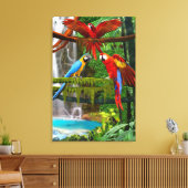 TOILE PERROQUETS AU PARADIS (Insitu(Salon))
