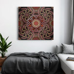 Toile Perse sunniest encadré demi-cercle ethnique mandal<br><div class="desc">L'art du mandala circulaire persan lumineux lié par son cadre ethnique vintage rouge et jaune. Cet art est du type de l'art mandala textile, dont l'arrière - plan utilise des motifs textiles qui sont faits ensemble pour ne pas perturber la beauté de l'art principal. La mission de faire cet art...</div>