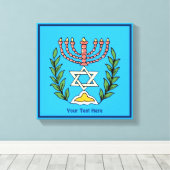 Toile Persian Magen David Menorah (Insitu (Plancher de Bois))