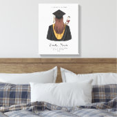 Toile Personalised Graduation Gift Keepsake Grad Friend (Insitu(Chambre))