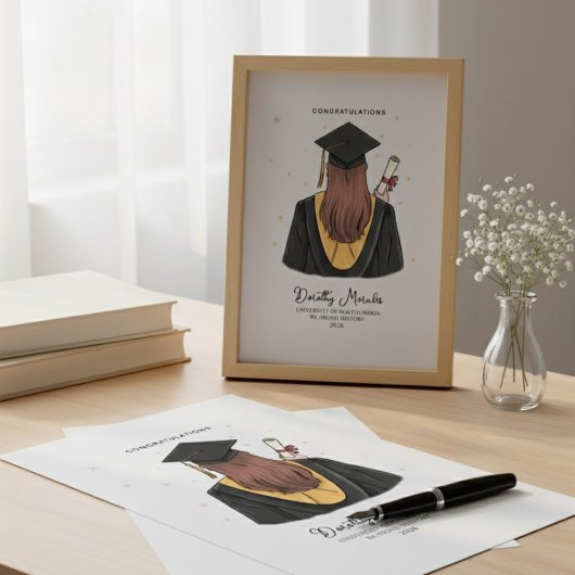 Toile Personalised Graduation Gift Keepsake Grad Friend