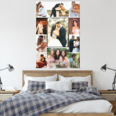 Toile Personalized 11-Photo Wedding Collage Canvas Print (Insitu(Chambre))