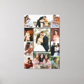 Toile Personalized 11-Photo Wedding Collage Canvas Print (Recto)