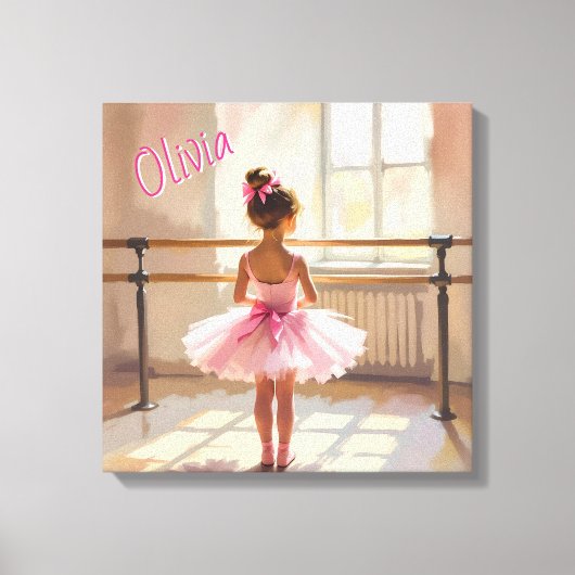Toile Personalized Ballet themed Ballerina in Pink (Recto)